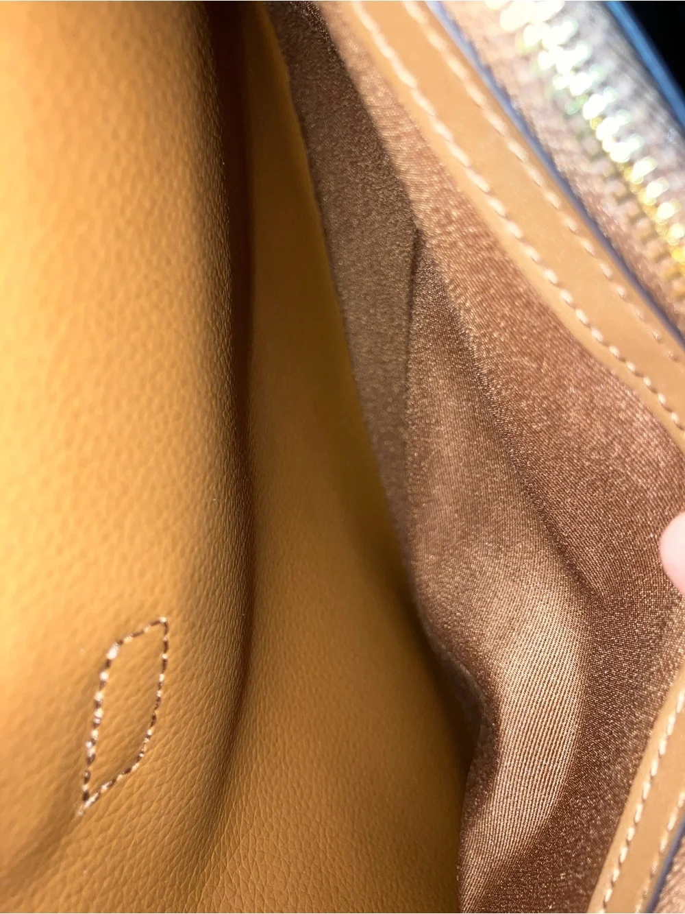 Coach crossbody lining fabric